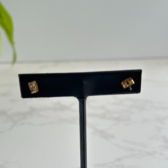 Sterling Silver & Rose Quartz Stud Earrings - Picture 5 of 5